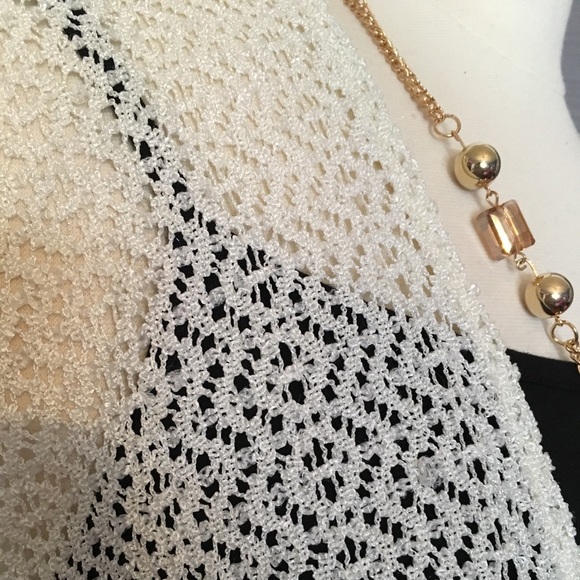 ❤️HP❤️Cream Dressy Lacy Coverup/Jacket - Picture 7 of 8